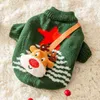 Dog Apparel Autumn and Winter Halloween Celebration Elk Knitted Sweater New Year Pet Clothing