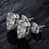 Stud Knriquen Pear 5*8 Symuluj Moissanite Stoli Studs Białe złoto 925 Srebrne kolczyki Fine Biżuter Hurtowa YQ231211