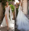 Elihav Sasson Abiti da sposa a sirena Monospalla Applicazioni in pizzo Illusion Abiti da sposa senza schienale Abito da sposa sexy da spiaggia con spacco laterale