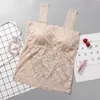 Camisoles Regatas Moda Cor Sólida Renda Linda Estilingue Traseiro