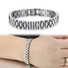 Whos-hommes Cool 10mm 21CM argent 316L bracelet de montre en acier inoxydable Bracelets longueur réglable hommes bracelet bijoux cadeaux 183W