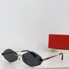 New fashion design rhombus shape sunglasses 0433S metal frame rimless cut lens simple and popular style versatile outdoor UV400 protection eyewear