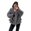 Frauen Pelz Faux Winter Kurzmantel Frauen Jacke Teddybär Weibliche Herbst Mode Casual Kamel Zweireiher Highend Warm Halten 231211