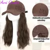 Парики для косплея AOSI Hat Wig Женские длинные волосы Мода Ленивый шерстяной кудрявый вариант Шляпа с увеличенными полями Бейсбольная кепка с полным покрытием головы 231211