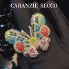 Garanzie Butterfly 1 Personalità colorata, anello pieno di diamanti alla moda, di alto lusso 231215