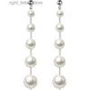 Stud Trusta véritable plus récent 925 en argent Sterling mode synthèse perle 6 cm de Long boucles d'oreilles pour femmes filles bijoux de mariage DA480 YQ231211