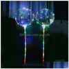 Decorazione per feste Palloncini lampeggianti a LED Illuminazione notturna Bobo Ball Palloncino Mticolor Accendino luminoso decorativo per matrimoni con bastone Drop D Dh8Mt