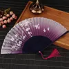 Sommer Vintage Bambus Falten Hand Blume Fan Chinesischen Tanz Party Tasche Geschenke Frauen Tanzen Hand Fans Decor293p