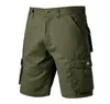Shorts masculinos 2023 verão moda solta multi-bolso cor sólida tamanho grande esportes e carga casual 28-40