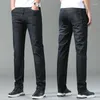 Men's Jeans Solid Spring Autumn Distressed Pockets Zipper Button Casual Workwear Trousers Vintage Fashion Office Lady Pants