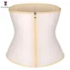 Women's Shapers Latex Waist Trainer 25 Steel Bones Zipper Cincher Firm Compression Shapewear Corset Plus Size XS-6XL