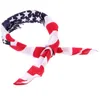 Arco laços bandeira dos eua envoltório bandana ao ar livre lenço pano americano headbands dia independente acessórios homem turbante