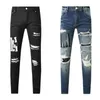 Designer Jeans Logo Lettres Pour Hommes Blanc Noir Rock Revival Pantalon Casual Jeans Déchiré Bleu Clair Gris Foncé Marque Italienne Pantalon Pour Hommes