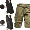 Short Baggy en coton pour hommes, pantalon d'été utilitaire, poches zippées, 5XL, survêtement de sport, escalade, culotte de Camouflage, pantalon de travail