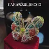 Garanzie Butterfly 1 Personalità colorata, anello pieno di diamanti alla moda, di alto lusso 231215