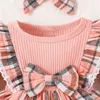 Vestidos para niñas Vestido para niños 3 meses Años Estilo Moda Manga larga Navidad Red Grid Princesa Formal Ootd Baby Girl 231211