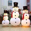 Kerstversiering Opblaasbaar speelgoed voor buiten Sneeuwpop Kerstman Decoraties met roterende led-verlichting Groet Sneeuwpop voor kerstfeest 231208