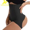 Waist Tummy Shaper NINGMI Slimming Body Shaper Waist Trainer Bodysuit Women Push Up Butt Lifter Strap Waist Cincher Tummy Control Panties Shapewear 231211