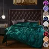 Bedding sets Luxury Duvet Cover King Size Bed Linens Soft Cozy Polyester Satin Smooth Single Double Sets No Sheet For Adults Bedroom 231211