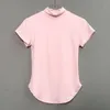 Dames T-shirts Real S Zuid-Korea Dongdaemun Skinny Afslanken Sexy Pure Wil Figuur Laten zien Licht Transparant All-Match Korte Mouw