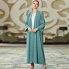 Abbigliamento etnico cucito a mano diamante aperto Abaya donne musulmane cardigan abito lungo maxi Turchia Kimono islamico Eid Party Marocco Jalabiya Dubai