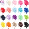 20 peças / lote Pinwheel Hairbands para meninas crianças artesanais liso duro cetim headbands com fita arcos acessórios de cabelo CX200714228Y