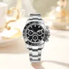Męskie zegarek mechaniczny luksusowe designerskie zegarki renOj 40 mm czarna tarcza automatyczna ceramiczna moda