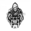Grim Reaper Skull Ride Мотоциклетное кольцо Ювелирные изделия из нержавеющей стали Винтажное байкерское мужское кольцо с черепом SWR0446 B328a