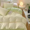 Sängkläder sätter 100 bomullsdäcke omslag Set Double Skin Friendly Quilt Comporter Cover CUNDOCE CASID STORLEK NO SHEETS 231211