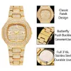 Брендовые часы Miss Fox, кварцевые женские золотые модные наручные часы с бриллиантами из нержавеющей стали, женские наручные часы для девочек, женские часы Y1216q