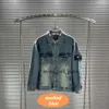 Stones Island 2023 Designer Jacket Heavy Industries Wash Badge Denim jassen en jacks Cross Border Couple Island 210 976