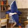 Stuffed Plush Animals Lovely Hable Big Size Soft Toy Shark Toys Slee Cute Pillow Cushion Animal Gift For Children Q0727 Drop Deliv Othew