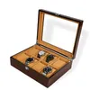 Astucci per gioielli Scatola per orologi in legno Confezione in legno massello a 8 bit