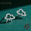 Stud Ailmay argent pluie boucle d'oreille 925 en argent Sterling clair Zircon boucles d'oreilles pour femmes filles Anti-allergie bijoux fins cadeaux YQ231211