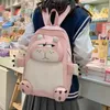 Sagnose da scuola Bear GIOVE GIURNA BACKPACK FEMMA PACCHIA PACCHIA PACCHIA PACCHIA DONNE PINK BAGPACK NYLON COMMAUSH BUG