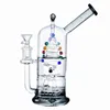 Gasne szklane Bongs Hookah/Mini 6 cali dziedziczne podwójna helisa kinetyczna spinning perc dab rig bong rura wodna