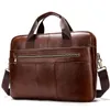 Bag Men Genuine Leather Briefcase High Quality Business Crossbody Messenger Bags Male Laptop Bag Cowhide Briefcase Handbag2477