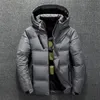 남자 다운 파카 겨울 겨울 따뜻한 남자 재킷 코트 캐주얼 가을 스탠드 고리 복어 복음 두꺼운 모자 흰색 오리 파카 남자 남성용 겨울 다운 재킷 231208