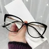 Güneş gözlüğü çerçeveleri kedi göz gözlükleri kadın vintage moda gözlükler kadın marka tasarımcısı berrak lens gözlük anti -mavi ışık gösteri