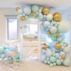 124 pièces bricolage ballon guirlande Macaron menthe pastel ballons décoration de fête anniversaire mariage bébé douche anniversaire fête fournitures 1241i
