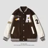 Kurtki męskie Hip Hop Baseball Coats Varsity Kurtka męska streetwear haftowane litery Bomber Harajuku luźne unisex