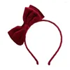 Hair Accessories Cute Kids For Girls Gift Cloth Non-slip Sweet Decoration Velvet Bow Band Children Princess Hoop