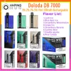 Original DB 7000 Puff jetable Vape stylo cigarettes électroniques 14 ml Pod maille bobine 500 mAh batterie 0% 2% 3% 5% dispositif bouffées 7000 Vape