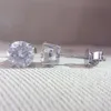 Genuine 14K 585 White Gold Screw Back DF Color 2ctw Test Positive Round Cut Moissanite Diamond Earrings For Women CJ191203271Z