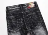 Pantalons pour hommes Vintage Black Wash Denim Jeans Mâle Boyfriend Punk Imprimé Droit Slim Jeans Hommes Streetwear Cacual Designer Cowboy Pantalon J231208