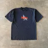 Damskie koszulki Koreański list modowy druk luźne bawełniane krótkie rękawo-śladowe streetwearne t-shirty Y2K American para tops