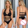 Vrouwen een stuk visnet bodysuit kleding sexy mesh uitgehold transparante lingerie erotisch perspectief visnetten kostuum sexy