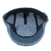 Berets Rhomboid Denim Beret Mulheres Lavadas Grosso Forward Cap Paintwork Sboy Caps para Homens