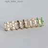 Stud Wantme 925 Sterling Silver Bohemian Square Rainbow Zircon U Punk Stud Colkings Kobiety Kobiety Kopijanie Europejska biżuteria YQ231211