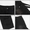 Мужские брюки HOUZHOU Джинсы-карго Брюки Мужские широкие джинсовые брюки большого размера Мужской черный дизайн Японская уличная одежда Хип-хоп Карманный стиль сафари J231208